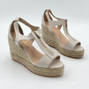 FOWT  Espadrille Wedge Sandals Platform Open Toe High Heels Hollow Cut Zipper Dr